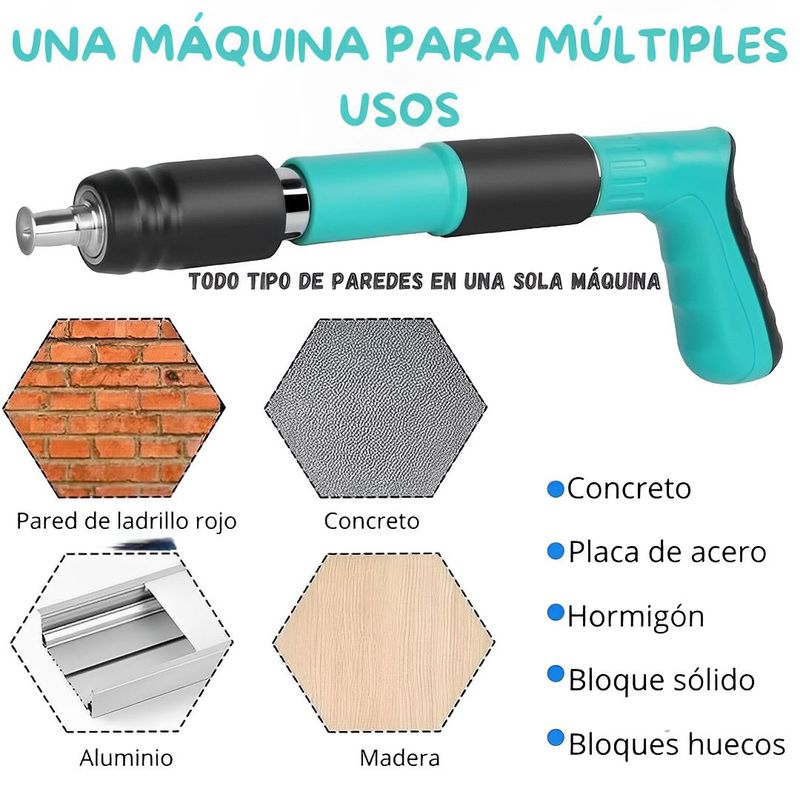 Pistola 2x1: clavos y remaches